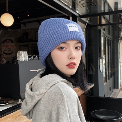 韓国風ファッション 编み地 秋冬 カジュアル ニット ハット 帽子