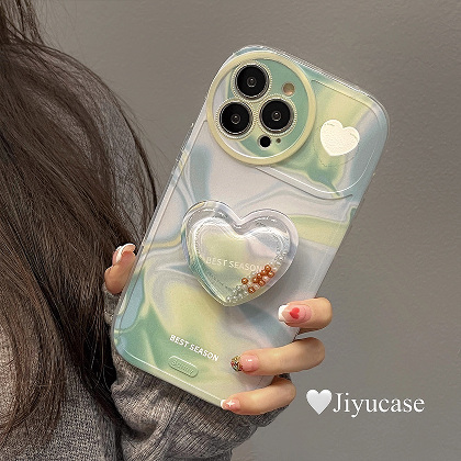 韓国風ファッション ハート柄 透明 シリコン 耐衝撃性 レンズ保護  iPhone 全機種対応 スマホケース